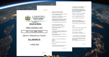 LIMPOPO DEPARTMENT OF EDUCATION SCHOOL DEPUTY PRINCIPALS’ POSTS VACANCY CIRCULAR NO.1 VOLUME 2 OF 2022