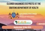 CLEANER VACANCIES (X3 POSTS) AT THE GAUTENG DEPARTMENT OF HEALTH | APPLY WITH GRADE 10