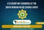 X15 SECRETARY VACANCIES AT THE SOUTH AFRICAN POLICE SERVICE (SAPS) | APPLY WITH GRADE 12