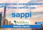 SAPPI PROCESS TRAINEE 2023 INTAKE FOR MATRICULANTS WITH GRADE 12 MATHS AND SCIENCE | CLOSING 31 MAY 2023