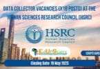 DATA COLLECTOR VACANCIES (X18 POSTS) AT THE HUMAN SCIENCES RESEARCH COUNCIL (HSRC) | CLOSING 19 MAY 2023