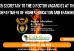 X5 SECRETARY TO THE DIRECTOR VACANCIES AT THE DEPARTMENT OF HIGHER EDUCATION AND TRAINING