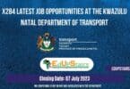 X284 LATEST JOB OPPORTUNITIES AT THE KWAZULU NATAL DEPARTMENT OF TRANSPORT | CLOSING 07 JULY 2023