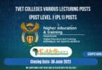TVET COLLEGES VARIOUS LECTURING / TEACHING POSTS CLOSING 30 JUNE 2023
