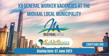 X9 GENERAL WORKER VACANCIES AT THE MIDVAAL LOCAL MUNICIPALITY | APPLY WITH GRADE 10