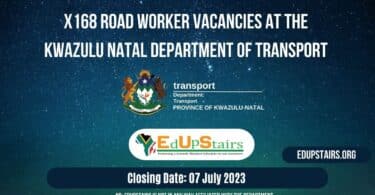 X168 ROAD WORKER VACANCIES AT THE KWAZULU NATAL DEPARTMENT OF TRANSPORT | APPLY WITH GRADE 10 OR ABET