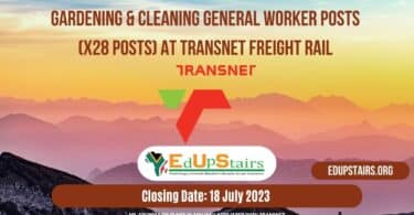 GARDENING & CLEANING GENERAL WORKER POSTS (X28 POSTS) AT TRANSNET FREIGHT RAIL CLOSING 18 JULY 2023