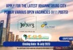 APPLY FOR THE LATEST JOHANNESBURG CITY POWER VARIOUS OPEN VACANCIES (X11 POSTS) CLOSING 18 JULY 2023