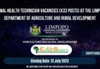 ANIMAL HEALTH TECHNICIAN VACANCIES (X33 POSTS) AT THE LIMPOPO DEPARTMENT OF AGRICULTURE AND RURAL DEVELOPMENT
