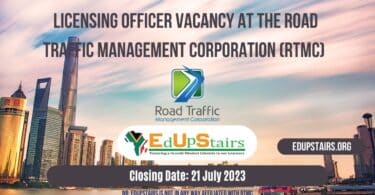 LICENSING OFFICER VACANCY AT THE ROAD TRAFFIC MANAGEMENT CORPORATION (RTMC) | APPLY WITH GRADE 12