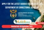 APPLY FOR THE LATEST VARIOUS VACANCIES AT THE DEPARTMENT OF CORRECTIONAL SERVICES