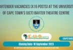 BARTENDER VACANCIES (X15 POSTS) AT THE UNIVERSITY OF CAPE TOWN’S (UCT) BAXTER THEATRE CENTRE