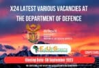 X24 LATEST VARIOUS VACANCIES AT THE DEPARTMENT OF DEFENCE CLOSING 08 SEPTEMBER 2023