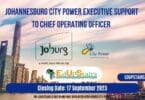JOHANNESBURG CITY POWER EXECUTIVE SUPPORT TO CHIEF OPERATING OFFICER VACANCY CLOSING 17 SEPTEMBER 2023