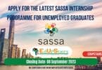 APPLY FOR THE LATEST SASSA INTERNSHIP PROGRAMME FOR UNEMPLOYED GRADUATES CLOSING 08 SEPTEMBER 2023