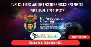 TVET COLLEGES VARIOUS LECTURING / TEACHING POSTS (X23 POSTS) CLOSING 06 OCTOBER 2023