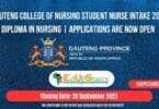 GAUTENG COLLEGE OF NURSING STUDENT NURSE INTAKE 2024 DIPLOMA IN NURSING | APPLICATIONS ARE NOW OPEN