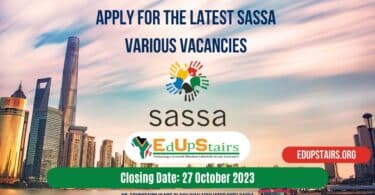 APPLY FOR THE LATEST SASSA VARIOUS VACANCIES CLOSING 27 OCTOBER 2023