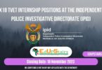 X18 TVET INTERNSHIP POSITIONS AT THE INDEPENDENT POLICE INVESTIGATIVE DIRECTORATE (IPID)