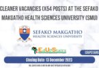 CLEANER VACANCIES (X54 POSTS) AT THE SEFAKO MAKGATHO HEALTH SCIENCES UNIVERSITY (SMU)