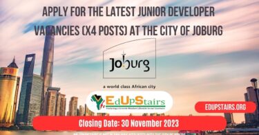 APPLY FOR THE LATEST JUNIOR DEVELOPER VACANCIES (X4 POSTS) AT THE CITY OF JOBURG