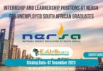 INTERNSHIP AND LEARNERSHIP POSITIONS AT NERSA FOR UNEMPLOYED SOUTH AFRICAN GRADUATES