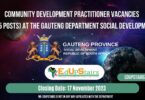 COMMUNITY DEVELOPMENT PRACTITIONER VACANCIES (X15 POSTS) AT THE GAUTENG DEPARTMENT SOCIAL DEVELOPMENT