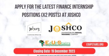 APPLY FOR THE LATEST FINANCE INTERNSHIP POSITIONS (X2 POSTS) AT JOSHCO