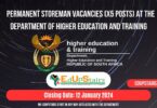 PERMANENT STOREMAN VACANCIES (X5 POSTS) AT THE DEPARTMENT OF HIGHER EDUCATION AND TRAINING
