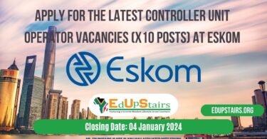 APPLY FOR THE LATEST CONTROLLER UNIT OPERATOR VACANCIES (X10 POSTS) AT ESKOM