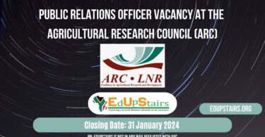 PUBLIC RELATIONS OFFICER VACANCY AT THE AGRICULTURAL RESEARCH COUNCIL (ARC)