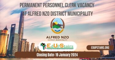 PERMANENT PERSONNEL CLERK VACANCY AT ALFRED NZO DISTRICT MUNICIPALITY