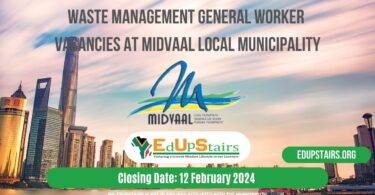 WASTE MANAGEMENT GENERAL WORKER VACANCIES AT MIDVAAL LOCAL MUNICIPALITY