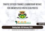 TRAFFIC OFFICER TRAINEE LEARNERSHIP INTAKE FOR UNEMPLOYED YOUTH (X36 POSTS)