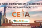 X28 VARIOUS INTERNSHIP POSITIONS AT THE CONSTRUCTION EDUCATION AND TRAINING AUTHORITY (CETA)