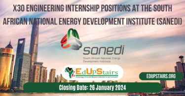 X30 ENGINEERING INTERNSHIP POSITIONS AT THE SOUTH AFRICAN NATIONAL ENERGY DEVELOPMENT INSTITUTE (SANEDI)