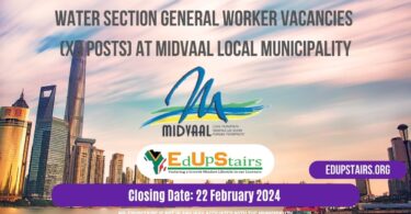 WATER SECTION GENERAL WORKER VACANCIES (X9 POSTS) AT MIDVAAL LOCAL MUNICIPALITY