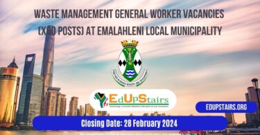 WASTE MANAGEMENT GENERAL WORKER VACANCIES (X60 POSTS) AT EMALAHLENI LOCAL MUNICIPALITY