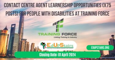 CONTACT CENTRE AGENT LEARNERSHIP OPPORTUNITIES (X75 POSTS) FOR PEOPLE WITH DISABILITIES AT TRAINING FORCE
