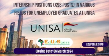 INTERNSHIP POSITIONS (X98 POSTS) IN VARIOUS FIELDS FOR UNEMPLOYED GRADUATES AT UNISA
