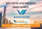 APPLY FOR THE LATEST RAND WATER VARIOUS VACANCIES CLOSING 24 - 29 APRIL 2024