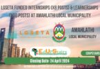 LGSETA FUNDED INTERNSHIPS (X8 POSTS) & LEARNERSHIPS (X30 POSTS) AT AMAHLATHI LOCAL MUNICIPALITY
