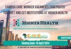 CAMPUS CARE WORKER VACANCIES (X60 POSTS) FOR TVET AND CET INSTITUTIONS AT HIGHER HEALTH