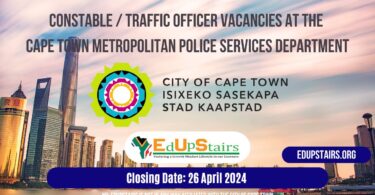 CONSTABLE / TRAFFIC OFFICER VACANCIES AT THE CAPE TOWN METROPOLITAN POLICE SERVICES DEPARTMENT