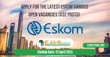 APPLY FOR THE LATEST ESKOM VARIOUS OPEN VACANCIES (X32 POSTS) CLOSING 23 APRIL 2024