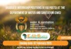 Graduate Internship Positions (X150 Posts) at the Department of Water and Sanitation (DWS)