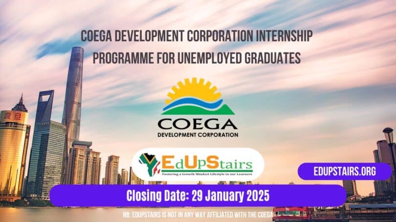 Apply for the Latest COEGA Development Corporation Internship Programme for Unemployed Graduates