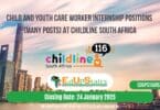 Child and Youth Care Worker Internship Positions (Many Posts) at Childline South Africa