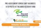 Pre-Assessment Consultant Vacancies (X10 Posts) at the Road Accident Fund