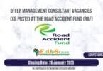Offer Management Consultant Vacancies (X8 Posts) at the Road Accident Fund (RAF)